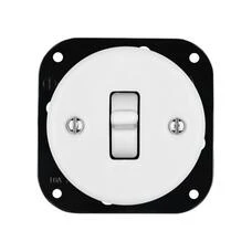 FND BOUTON POUSSOIR UNIPOLAIRE PORCELAINE BLANCHE TYPE 4