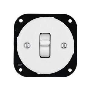 FND INTERRUPTEUR VA-ET-VIENT PORCELAINE BLANCHE TYPE 4