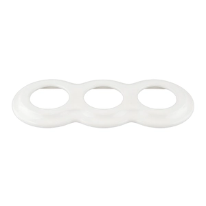 FND PLAQUE 3-POSTES PORCELAINE BLANCHE TYPE 2