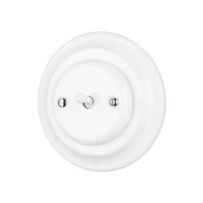 FND INTERRUPTEUR VA-ET-VIENT PORCELAINE BLANCHE TYPE 1