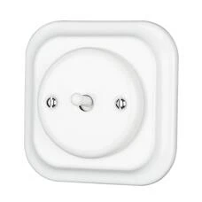 FND INTERRUPTEUR VA-ET-VIENT PORCELAINE BLANCHE TYPE 1