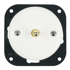 FND BOUTON POUSSOIR UNIPOLAIRE PORCELAINE BLANCHE TYPE 2
