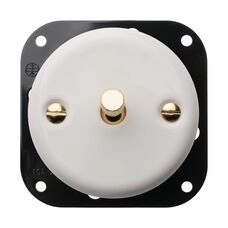 FND BOUTON POUSSOIR UNIPOLAIRE PORCELAINE BLANCHE TYPE 3