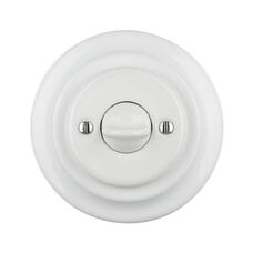 FND INTERRUPTEUR VA-ET-VIENT PORCELAINE BLANCHE TYPE 5