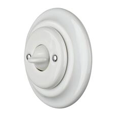 FND INTERRUPTEUR VA-ET-VIENT PORCELAINE BLANCHE TYPE 5