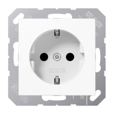 JUNG AS WHITE 1-GANG SOCKET OUTLET