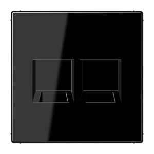 JUNG LS BLACK 2XRJ45 CAT6 DATA OUTLET