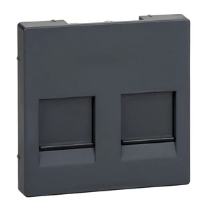 MERTEN ANTHRACITE 2XRJ45 CAT6 DATA OUTLET