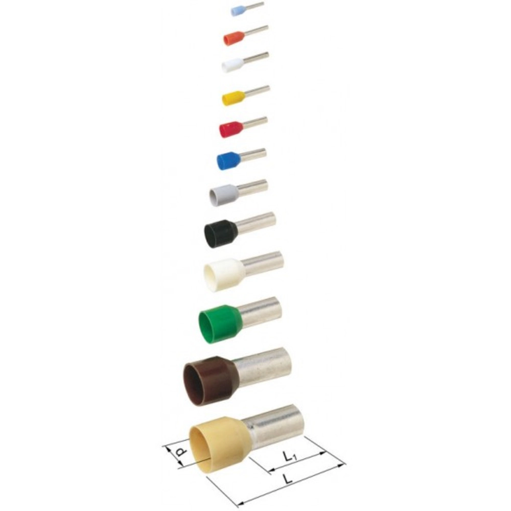 OHI 1.0MM² 10MM 100PCS END SLEEVES INSULATED