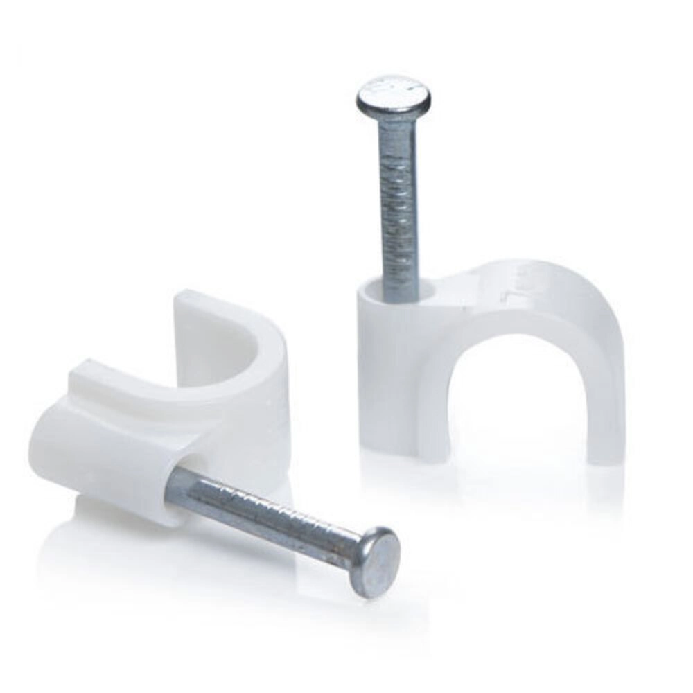 PNV 14-20MM 1PCS WIRE FIXING NAIL CLIP WHITE