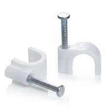 PNV 8-12MM 100PCS WIRE FIXING NAIL CLIP WHITE