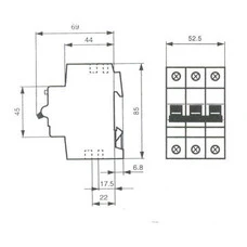 ABB 3P C10 MINIATURE CIRCUIT BREAKER